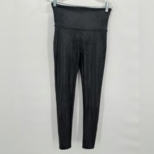 Spanx Faux Leather Leggings Women's Size L Black