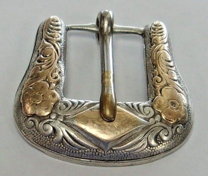 Vintage Unbranded Sterling Silver 10K Gold Ranger Belt  display picture 3