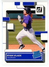 Ryan Vilade 2022 Donruss Rated Rookie #64 Rockies Rookie RC - Pirates RC