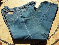Vintage '84 Wrangler Jeans USA Denim 31MWZPW Cowboy Cut 36x34 Relaxed Fit Flaws