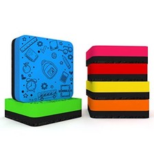 6 Pack Dry Erase Erasers Assorted Colors Magnetic Whiteboard Erasers for Kids an