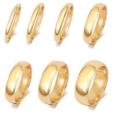 9 ct/Karat Gelb Gold 2, 2.5, 3, 4, 5, 6, 7, 8mm Court Form - Trauring