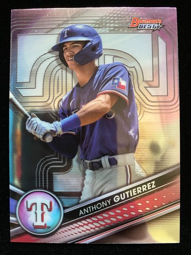 2022 Bowman's Best ANTHONY GUTIERREZ Rookie #TP-22 Texas Rangers RC QUANTITY - Picture 1 of 3