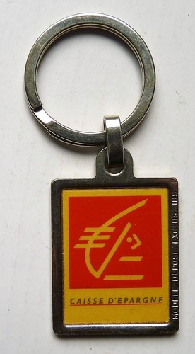 ancien-porte-cl-metal-an-80-la-caisse-d-epargne-voir-dos-ebay