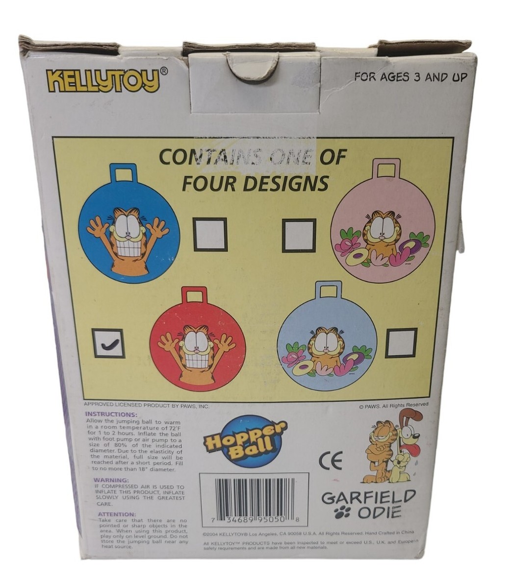 Garfield 2004 Hopper Ball Bouncing Inflatable Toy For Kids NOB