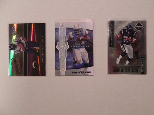 Lote de 4 tarjetas HOF LADAINIAN TOMLINSON rc BGS 8,5 y 3 tarjetas de número de serie - Imagen 2 de 3