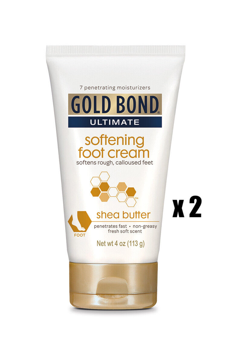 Gold Bond Ultimate Softening Foot Cream, Shea Butter, 2 Pack