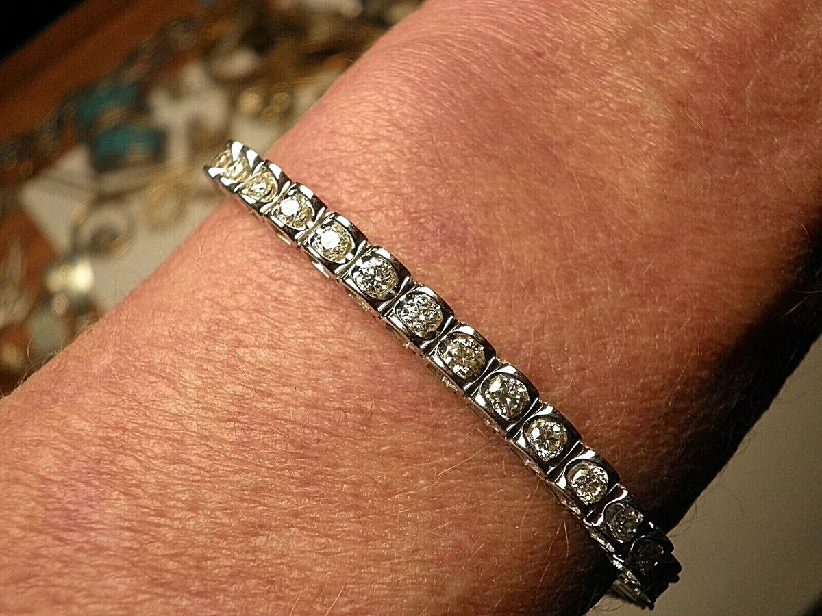 Genuine diamond clearance tennis bracelet