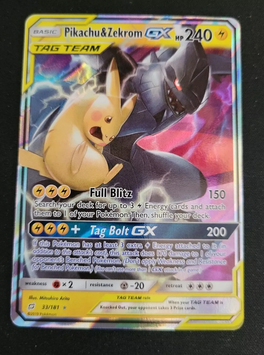 Pikachu & Zekrom GX - SM - Team Up - Pokemon