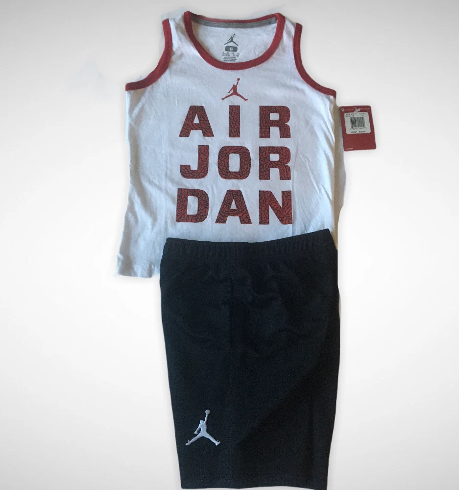 Jordan Little Boys' Mesh Basketball Jersey Tank Top and Shorts Set