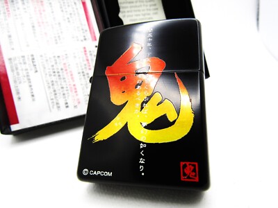 Onimusha 鬼 Kanji Capcom Black Zippo 2000 Unfired with Flaws Rare