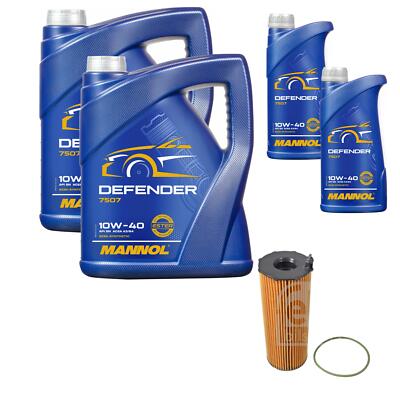 FEBI BILSTEIN Ölfilter 12L MANNOL Defender 10W-40 für Audi A6 Allroad 4FH C6