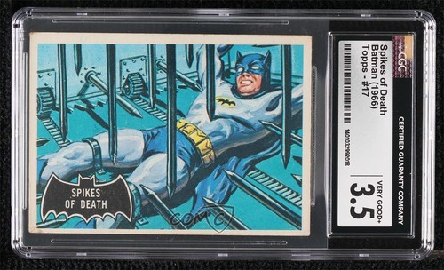 1966 OPC Batman Black Bat #17 Spikes of Death — CGC 3.5
