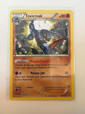Toxicroak 59/114 Rare Steam Siege Pokemon Lightly Played