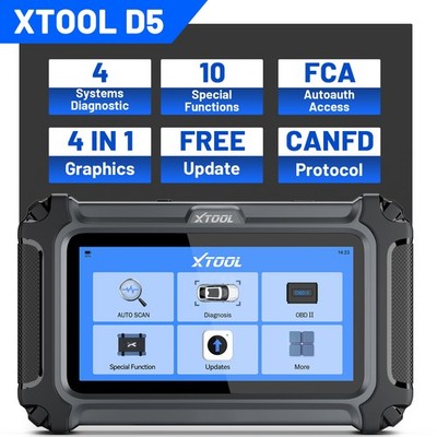 XTOOL D5 OBD2 Scanner Automotive Car Engine ABS SRS Transmission Diagnostic Tool