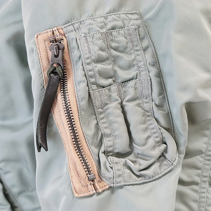 ISSEY MIYAKE ×TOYS McCOY Collaboration Flight Jacket Mens Size 38 Sage green - product detail image 16