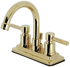 Kingston Brass KS866.DL Concord 1.2 GPM Centerset Bathroom Faucet - Brass