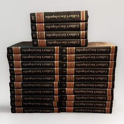 1986 Collier's Encyclopedia Complete Set 24 Volumes Books 1-24 VINTAGE