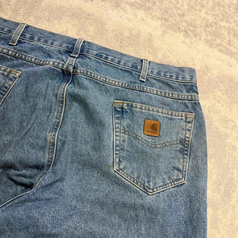 Vintage Carhartt 90s Straight Relaxed Fit Light Wash Denim Jeans Size 40 x 32 image 6