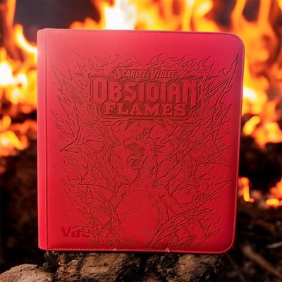 OBSIDIAN FLAMES  Vault X 12 Pocket X Binder 480 Card Capacity 