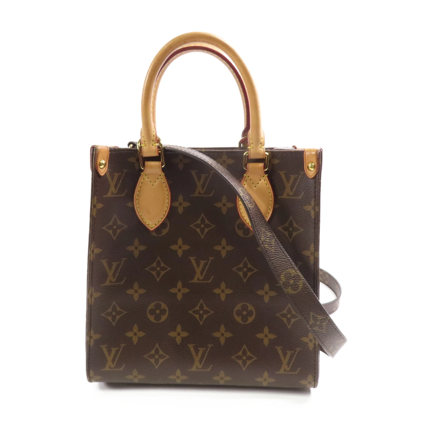 LOUIS VUITTON（LV） Borsa a tracolla Louis Vuitton LV GHW Sac Plat BB 2 vie M46265 monogramma marrone