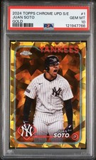 2024 TOPPS CHROME SAPPHIRE UPDATE SERIES GOLD #1 JUAN SOTO 38/50 PSA 10