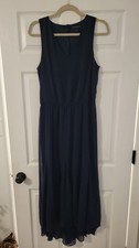 H&m Navy Blue Sleeveless Dress Size 8