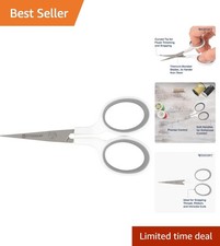 Curved 4" Titanium-Bonded Scissors - Ideal for Sewing  Embroidery Projects