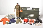 Vintage GI Joe 12 inch Figure and Footlocker with miscellaneous accessories