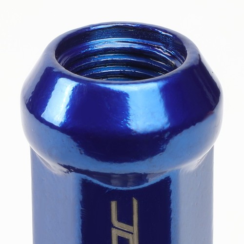 JDM M14 X 1.5 23MM OD /112MM TALL 24PCS CLOSE END LUG NUTS SET W/ADAPTER BLUE - Picture 4 of 7