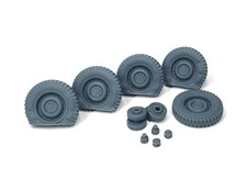 AFVs35-097, Jeep Willys road wheels flat tires w/spare,Pimp My Miniatures , 1:35