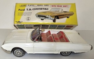 Bandai Ford Thunderbird Convertible Tin Friction Car Japan w/box Vintage Nice 7"