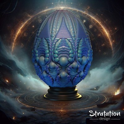 Stratation Design - Tidewalker Dragon Egg Dice Box - DnD/TTRPG/Rollenspiel/Warga