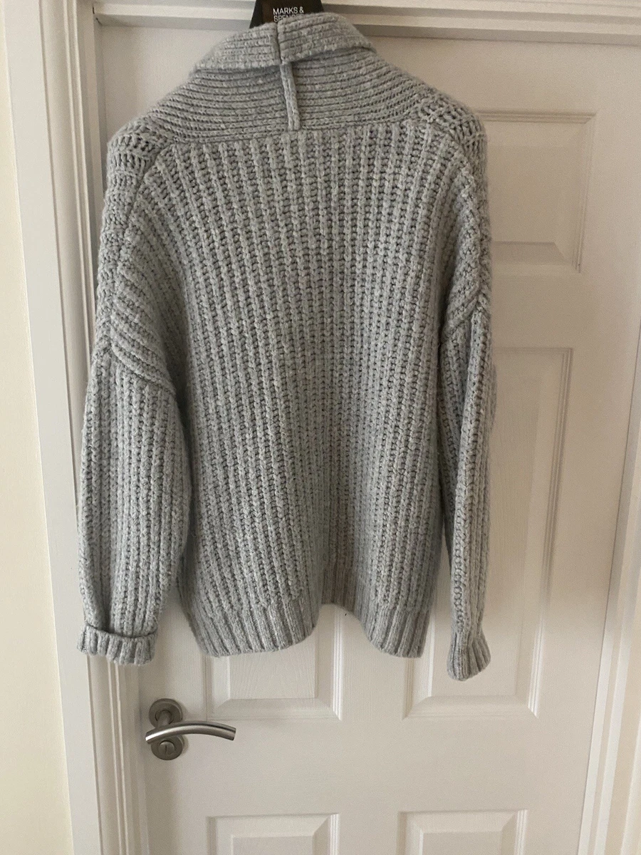 Zara Ladies Grey Knit Over Sized Cardigan