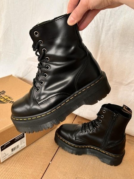 Dr. Martens Damenstiefel schwarz Leder 38 #3KGK