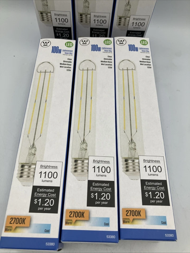 Westinghouse 5338020 Pack of (6) 10 Watt Dimmable T9 Medium (E26) - Clear - Image 2 of 4