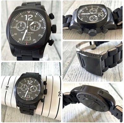 BURBERRY BU7640 Quartz Chronograph 43mm Vintage Men Sport Watch