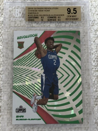 Shai Gilgeous-Alexander 2018 Revolution Chinese New Year Emerald /88 RC BGS 9.5 