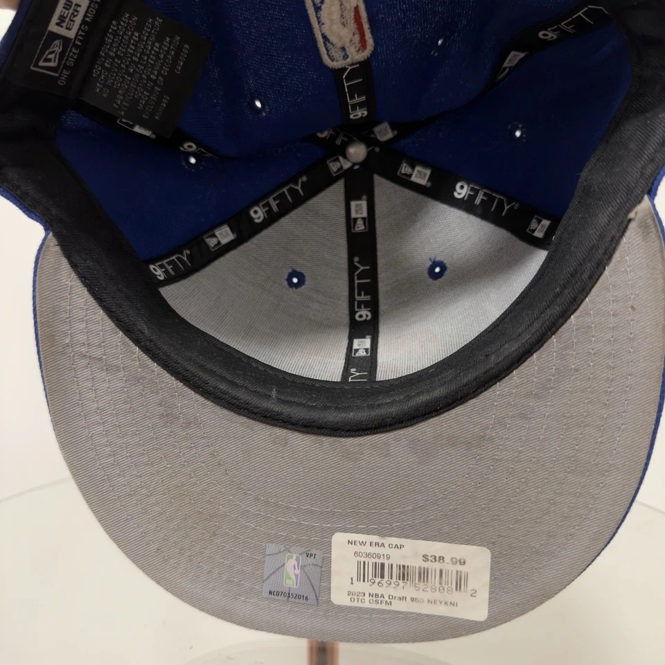 New Era 9FIFTY New York Knicks Snapback Hat Blue NBA Draft 2023 OSFM – Great - Image 3 of 4
