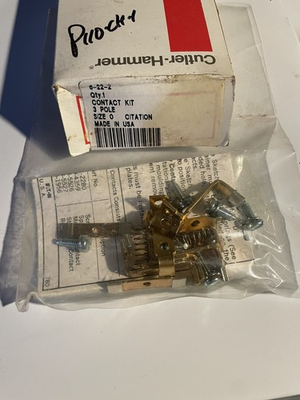 #ad EATON CUTLER HAMMER6 22 23 POLE SIZE 0 CITATION CONTACT KIT NEW $35.00