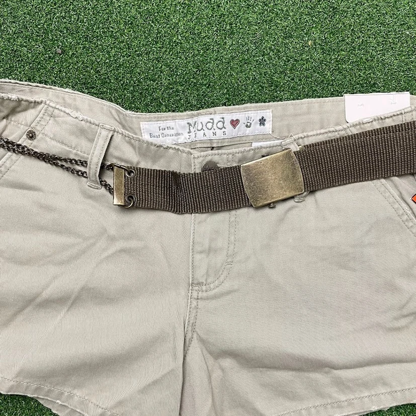 Pantalones Cortos De Colección Y2K Años 2000 Nuevos con Etiquetas Mudd Caqui Carga Estilo Utilitario Talla 11 Foto 2 de 4