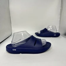 Oofos OOahh Slide Recovery Sandals Women Size 10 Men 8 US Water Drop Blue Purple