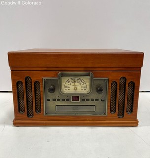 Crosley Record Player CR704 Wood Finish Home Audio Turntable Built In Speakers N