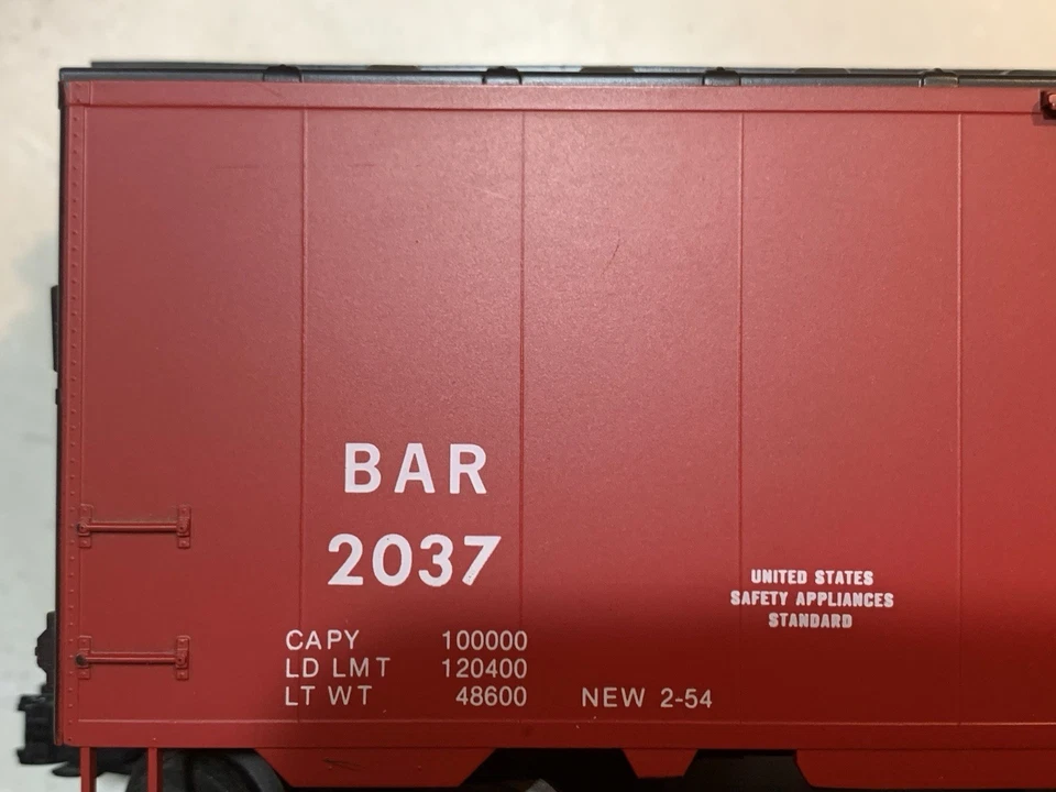 WEAVER 3-RAIL BANGOR & AROOSTOOK PS-1 40’ BOX CAR! O SCALE BOXCAR BAR MAINE - Image 2 of 4