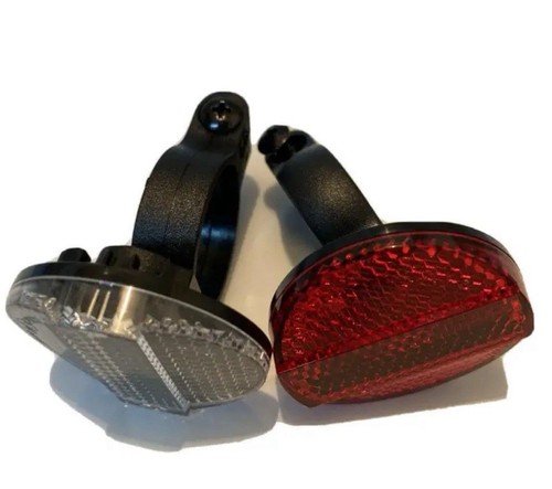Cat Eye Bike RR 165 Front Rear Reflector Set Includes Clamps Round