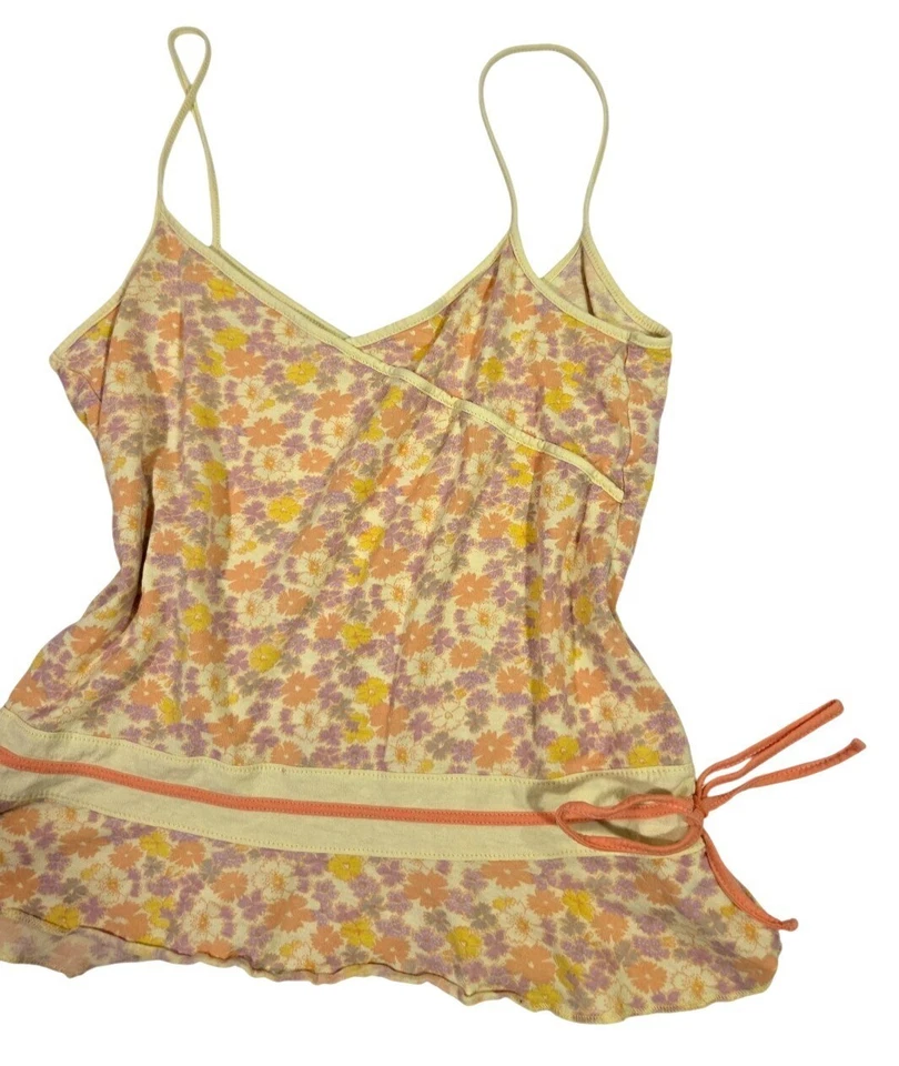 Babydoll Y2K Ditzy Floral Amarillo Cami Hollister Estilo Femenino Dulce Coqueta S Foto 2 de 4