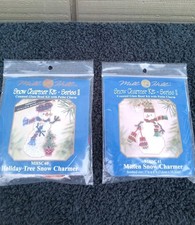 Lot 2 Mill Hill Snow Charmer Kits -- Series II Sealed Mitten  Holiday Tree