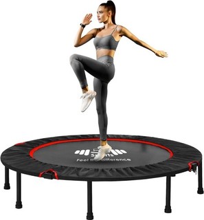 40" Foldable Trampoline without Handle for Body Workout For Auction Black