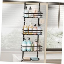 Over The Door Shower Caddy - 4 Tier Rustproof Hanging Shower Organizer Black