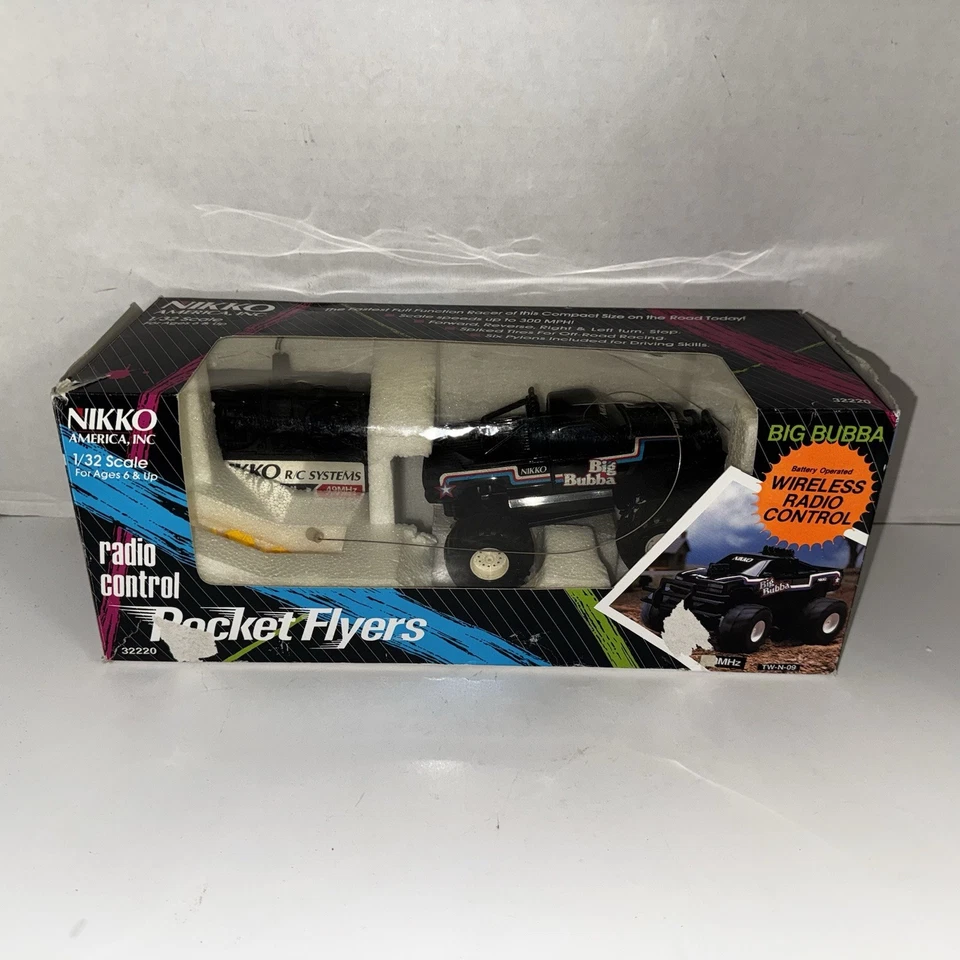 Nikko Big Bubba Monster Truck 1/32 RC 49MHz Rocket Flyers Box Manual Tested - Image 2 of 4